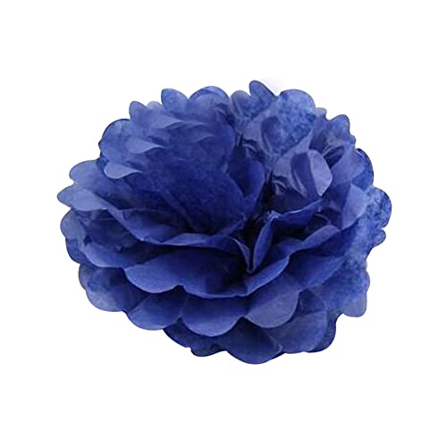 6 Stück Seidenpapier Pompons 25cm Hochzeitsdeko Basteln Pompoms Dekorpapier Blumenpuscheln Papier Pompons Papierblumen für Geburtstag Hochzeit Party Wohnzimmer Raumdeko,Königsblau von Duories