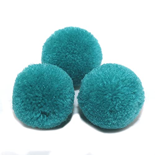 Duories Pompons zum Basteln,10 Stück 40mm Bunte Bommeln Bälle,Pom Poms für Kunsthandwerk,Pompons Bälle für Ostern,Weihnachten,Bunte Pompons für DIY Basteln Tischdekoration Geburtstagsdeko,Blauer See von Duories