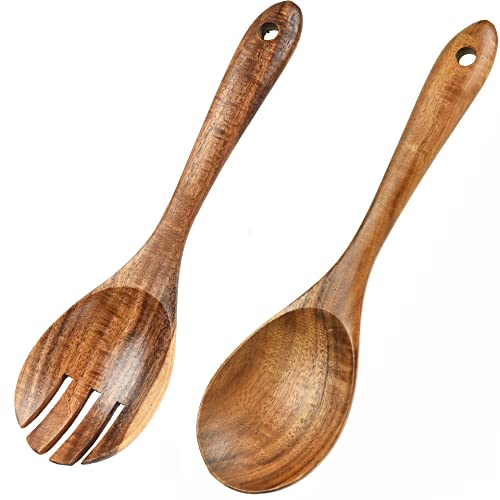 Duories Salatbesteck aus Akazienholz,26cm Salatzange Serviergeschirr Set Salatmixen Gabel Löffel Langer Griff Salatgabel Salatlöffel Set Holzbesteck Kochutensilien Besteck Set für Küche Esszimmer Duories Salatbesteck aus Akazienholz,26cm Salatzange Serviergeschirr Set Salatmixen Gabel Löffel Langer Griff Salatgabel Salatlöffel Set Holzbesteck Kochutensilien Besteck Set für Küche Esszimmer von Duories