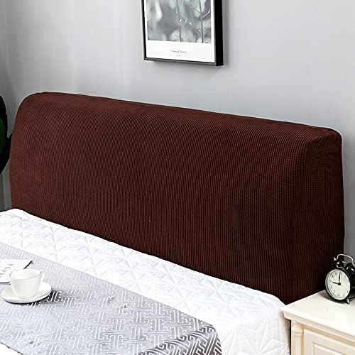 Kopfteilbezug für Bett,Stretch Bett Kopfteil Husse,Dehnbare Saubdichte Schutzhülle Bett Kopfteil Bezug Bettkopfteil Hussen Abdeckung Cover für Gepolsterte Schlafzimmer Kopfteil,190-210cm Braun von Duories