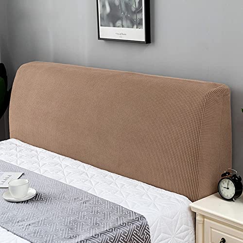 Kopfteilbezug für Bett,Stretch Bett Kopfteil Husse,Dehnbare Saubdichte Schutzhülle Bett Kopfteil Bezug Bettkopfteil Hussen Abdeckung Cover für Gepolsterte Schlafzimmer Kopfteil,190-210cm Kaffee von Duories