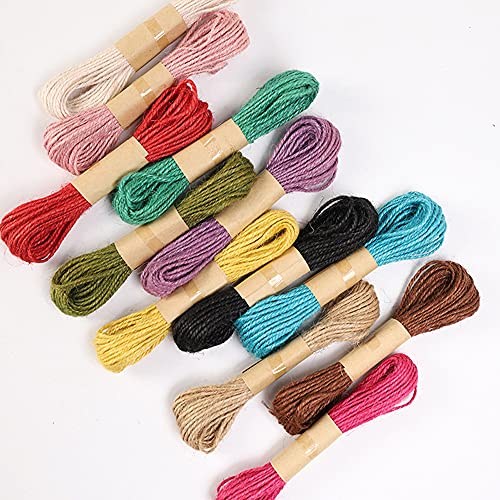 Naturbraun Jutekordel 1mm x 120m Jute-Schnur,Garten Bindfäden,Garten Kordel,Natürliche Jute Schnur Basteln für Geschenkbox,Juteband Deko Geschenkband Juteschnur für DIY Bündel Handgestrickt,Bunt von Duories