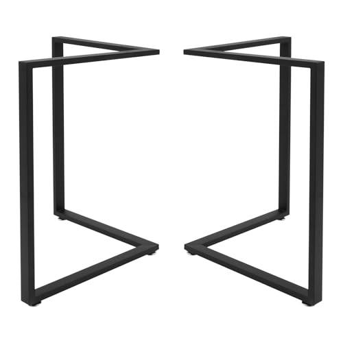 Duoruameng 2er Set Tischbeine 70 x 72 cm, Stabile Metall Tischbeine Tischgestell Schreibtisch Möbelfüße Beine, Schwarz Duoruameng 2er Set Tischbeine 70 x 72 cm, Stabile Metall Tischbeine Tischgestell Schreibtisch Möbelfüße Beine, Schwarz von Duoruameng