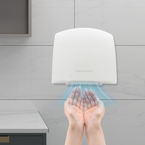 Duoruameng Automatischer Handtrockner 1200W Infrarotsensor Händetrockner Wandmontage Kommerziell Handtrockner für Toilette Bad (Weiß) von Duoruameng