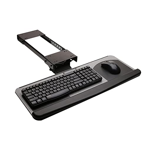 Duoruameng Universal Tastaturauszug, Tastaturablage unter dem Schreibtisch, Höhe einstellbar, 360-Grad-Drehung, Keyboard Tray 65 x 25.5cm von Duoruameng