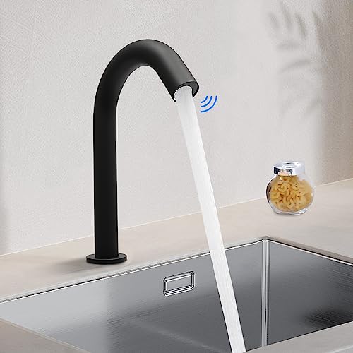 Infrarot Wasserhahn, Waschtischarmatur mit Automatischer Sensor Berührungslose Bad Automatisch Wasserhahn, Schwarz Infrarot Wasserhahn, Waschtischarmatur mit Automatischer Sensor Berührungslose Bad Automatisch Wasserhahn, Schwarz von Duoruameng