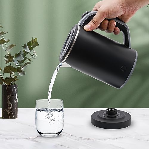 Kleiner Wasserkocher, 600W - 800ml - Reisewasserkocher Kompakt und Tragbar Hohe Sicherheit für Büros Wohnungen, Schwarz Kleiner Wasserkocher, 600W - 800ml - Reisewasserkocher Kompakt und Tragbar Hohe Sicherheit für Büros Wohnungen, Schwarz von Duoruameng