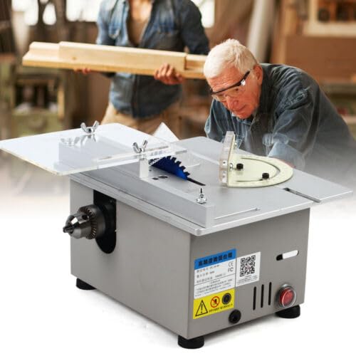 Mini Tischkreissäge, 9000 U/min Multifunktionale Holzbearbeitung DIY Table Saw, 24 x 20 x13cm von Duoruameng