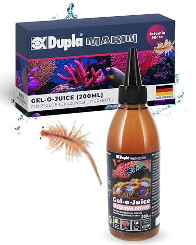 Dupla Marin Gel-o-Juice Artemia Micro I 200 ml I flüssiges Zooplankton-Konzentrat mit dekapsulierten Artemia I für gutes Fischwachstum und gesunde Korallen I nährstoffreiches Aquarienfutter von Dupla Marin