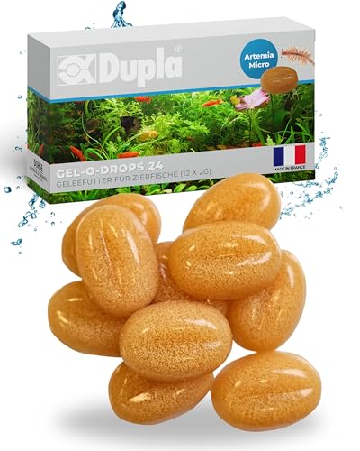 Dupla Gel-O-Drops Artemia Micro I 12 x 2 g I Geleefischfutter mit dekapsulierten Artemien I leicht dosierbares Zierfischfutter I nährstoffreiches Aquarienfutter I ungekühlt aufbewahrbar von Dupla