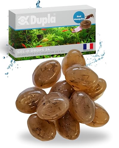Dupla Gel-O-Drops Red Mosquito I 12 x 2 g I Geleefischfutter mit roten Mückenlarven I leicht dosierbares Zierfischfutter I nährstoffreiches Aquarienfutter I ungekühlt aufbewahrbar von Dupla