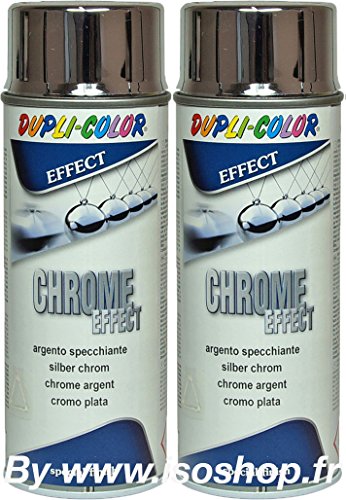 DUPLI-COLOR Chrom Effekt Silber Farbauswahl Lackspray Felgenspray Sprühfarbe Sprühdose Farbe Spraylack 400ml von DUPLI-COLOR
