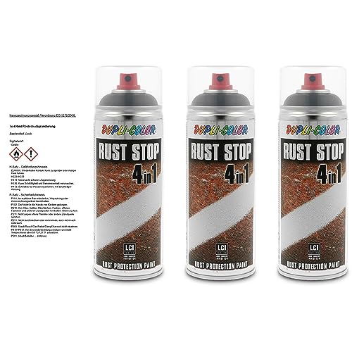 DUPLI COLOR 3x 400ml RUST STOP Rostschutzgrundierung 4in1 schwarz DUPLI COLOR 3x 400ml RUST STOP Rostschutzgrundierung 4in1 schwarz von DUPLI COLOR