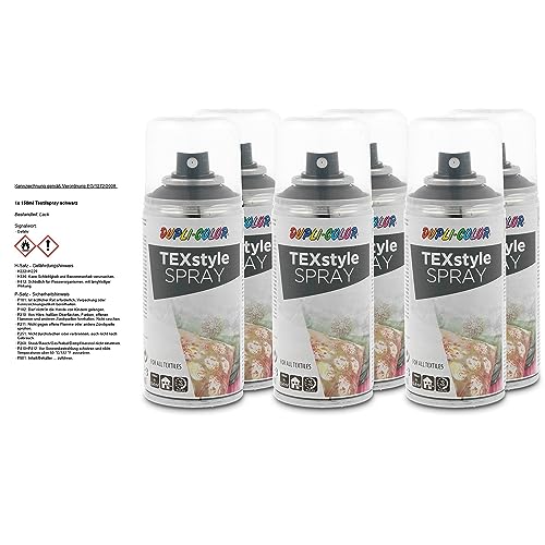 DUPLI COLOR 6x 150ml Textilspray schwarz 319914 von Dupli-Color
