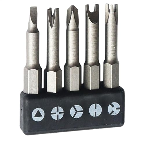 Bohrschrauber-Bit-Satz, 5 Stück Spezial-Förmige Schraubendreher-Bit-Set,Schraubendreher Bit Werkzeug Chrom-Vanadium-Stahl Speziell Geformtes Schraubendreher-Set von Duqulle