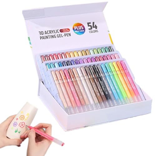 Duqulle 3D Acryl Gel Stifte | Textilmarker | 1 Mm Feinspitze Glitzer 3D Malstift Zur Entspannungsmalerei Für Kunsthandwerk Textil Holz Glas Scrapbooking Duqulle 3D Acryl Gel Stifte | Textilmarker | 1 Mm Feinspitze Glitzer 3D Malstift Zur Entspannungsmalerei Für Kunsthandwerk Textil Holz Glas Scrapbooking von Duqulle