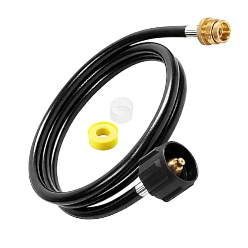Duqulle Gasschlauch | Grill -Schlauch,1,8 M Tank Adapter Zubehör Für Brenner Heizfackel Rasen Campingkocher Grills von Duqulle