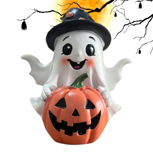 Duqulle Halloween Figuren - Geisterkürbisse Statue Aus Harz | Halloween Deko Desktop Dekoration für Wohnzimmer, Schlafzimmer, Arbeitsplatz, Bücherregal, Eingangsbereich, Garten, Schreibtisch sowie Duqulle Halloween Figuren - Geisterkürbisse Statue Aus Harz | Halloween Deko Desktop Dekoration für Wohnzimmer, Schlafzimmer, Arbeitsplatz, Bücherregal, Eingangsbereich, Garten, Schreibtisch sowie von Duqulle