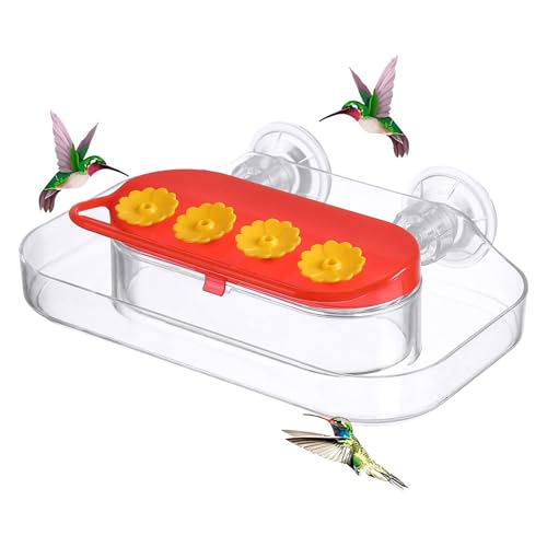 Duqulle Kolibri-Futterstationen für,Kolibri-Futterspender Mit Saugnapf - Dekorativer Vogelhaus-Aufhänger für Naturfütterung und Beobachtung an Terrasse, und Balkon für Duqulle Kolibri-Futterstationen für,Kolibri-Futterspender Mit Saugnapf - Dekorativer Vogelhaus-Aufhänger für Naturfütterung und Beobachtung an Terrasse, und Balkon für von Duqulle