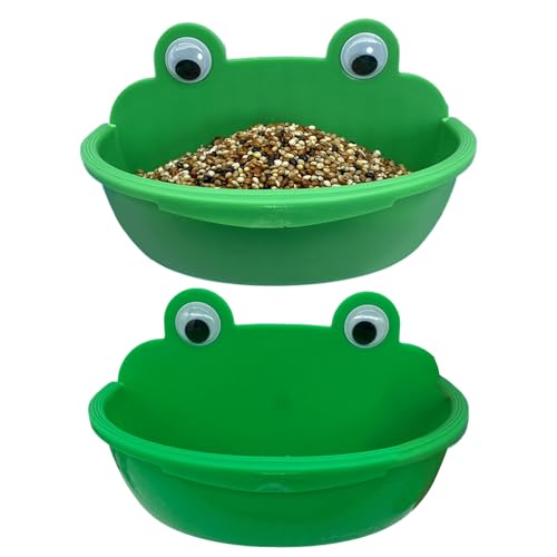 Duqulle Vogelfutternapf | Trinknapf Für Papageien - 2 Spritzgeschützte Vogelbad Schalen für Graupapagei Nymphensittich Wellensittich Fressnapf Duqulle Vogelfutternapf | Trinknapf Für Papageien - 2 Spritzgeschützte Vogelbad Schalen für Graupapagei Nymphensittich Wellensittich Fressnapf von Duqulle