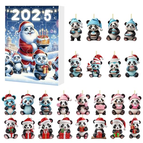 Weihnachtskalender Panda 24 Tage - 2D Acrylpanda Ornamentes Set, 24-Tage Weihnachts Countdown Kalender, Süßer Tierhänger Für Jun-gen Mädchen Party Fenstertür Auto Wand Tür Weihnachtskalender Panda 24 Tage - 2D Acrylpanda Ornamentes Set, 24-Tage Weihnachts Countdown Kalender, Süßer Tierhänger Für Jun-gen Mädchen Party Fenstertür Auto Wand Tür von Duqulle