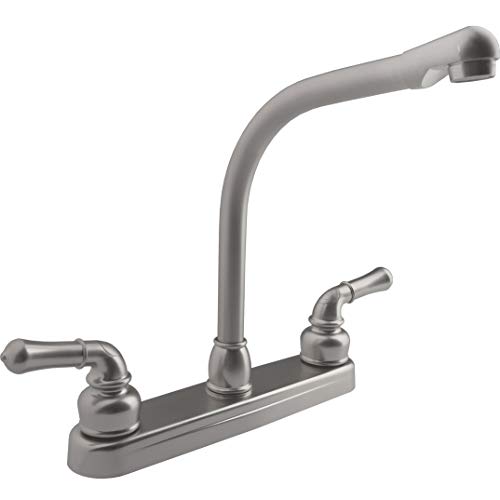 Dura Faucet DF-PK210C-SN Hi-Rise RV Küchenarmatur mit klassischen Hebeln (gebürstetes Satin-Nickel) von Dura Faucet