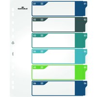 DURABLE Ordnerregister Überbreite 1-6 DIN A4 von Durable