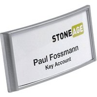 10 DURABLE Badge Classic Namensschilder mit Kombiklemme 6,5 x 3,0 cm von Durable