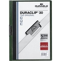 25 DURABLE Klemmhefter DURACLIP  dunkelgrün von Durable