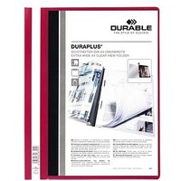 25 DURABLE Präsentationshefter DURAPLUS rot DIN A4 überbreit von Durable