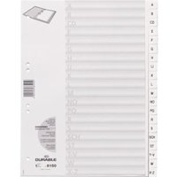 A-z Register din A4 Polypropylen weiß 20 Registerblätter von Durable