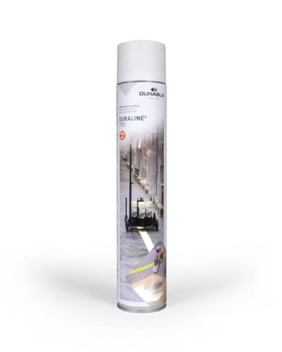 Durable Bodenmarkierungsspray DURALINE 750 ml, Markierspray für ca. 100 m, weiß, 114002 von Durable