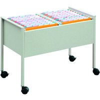 DURABLE Hängemappenwagen Quer-Registratur lichtgrau für bis zu 100 Hängemappen von Durable