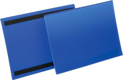 DURABLE Kennzeichnungstasche, magnetisch, DIN A4 quer, blau, Sie erhalten 1 Packung, Packungsinhalt: 50 Stück von Durable