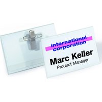 DURABLE Namensschilder transparent 7.5 cm x 4 cm von Durable