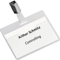 DURABLE Namensschilder mit Clip 9,0 x 6,0 cm - 25 Stück von Durable