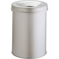 DURABLE Sicherheits-Papierkorb, aus Stahl, 15 Liter, mit Flammenlöschkopf, grau von Durable