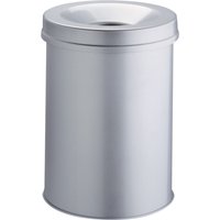 DURABLE Sicherheits-Papierkorb, aus Stahl, 30 Liter, mit Flammenlöschkopf, grau von Durable