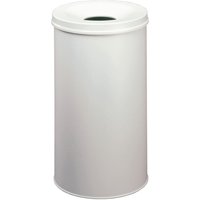DURABLE Sicherheits-Papierkorb, aus Stahl, 60 Liter, mit Flammenlöschkopf, grau von Durable