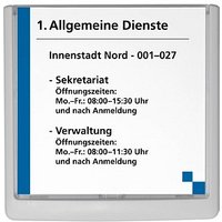 DURABLE Türschild CLICK SIGN Kunststoff weiß 14,9 x 14,85 cm von Durable