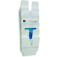 DURABLE Flexiplus Wandprospekthalter DIN A4 hoch 6-Fach  weiß von Durable