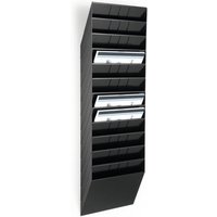DURABLE FLEXIBOXX Wandprospekthalter DIN A4 12-Fach  schwarz von Durable