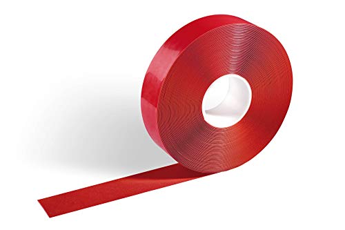 Durable Bodenmarkierungsband Duraline, selbstklebend und rutschhemmend, 50 mm x 0,5 mm x 30 m (B x H x L), RAL 3001 Signalrot, 102103 von Durable