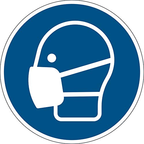 Durable Bodenaufkleber Maske benutzen, ablösbar, Ø 43 cm, blau, 103406 von Durable