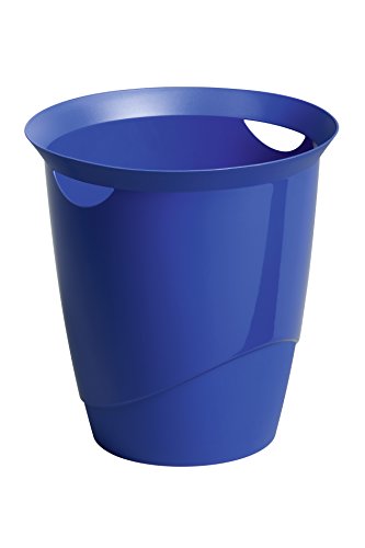 Durable Papierkorb Trend, mit Tragegriffen, 16 l, blau, 1701710040 von Durable