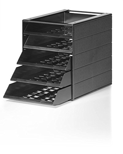 Durable Schubladenbox Idealbox Basic Blauer Engel 5 Fächer, 1 Stück, anthrazit, 1712003058 von Durable