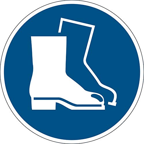 Durable Bodenaufkleber Sicherheitskennzeichen Fußschutz benutzen, Ø 43 cm, 173306 von Durable