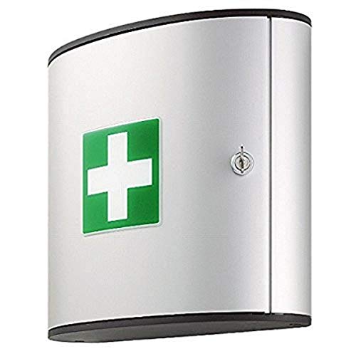 Durable Erste Hilfe Kasten First Aid Box M, mit Schloss, ungefüllt, silber, 197023 von Durable