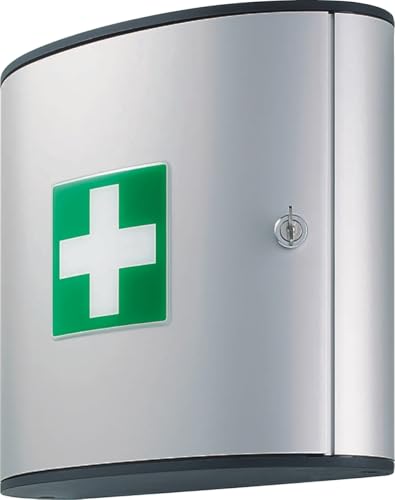 Durable Erste Hilfe Kasten First Aid Box M, mit Schloss, ungefüllt, silber, 197023 von Durable