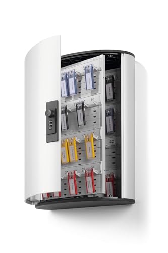 Durable Schlüsselkasten Key Box Code 48, (Zahlenschloss) für 48 Schlüssel, silber, 197623 von Durable